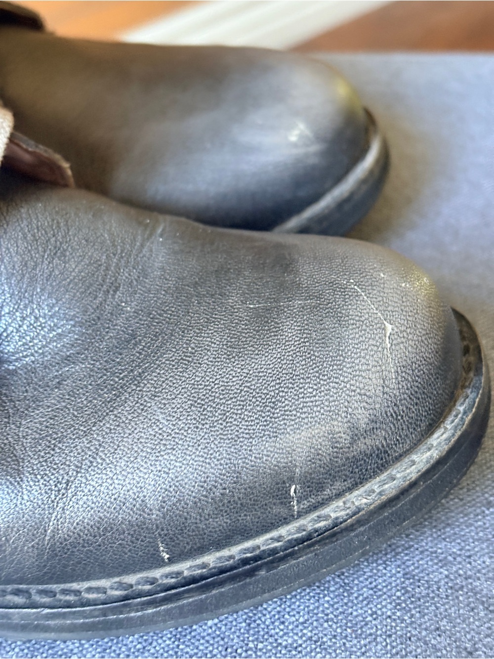 MIA Heritage Fatina Distressed Leather Combat Boots - Picture 8 of 16